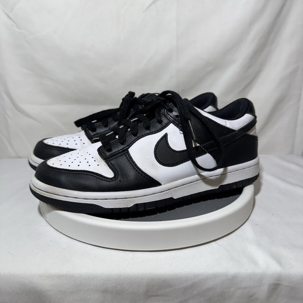 Nike Dunk Low Black White Casual Lifestyle Sneakers CW1590-100 Youth‎ Size 5Y